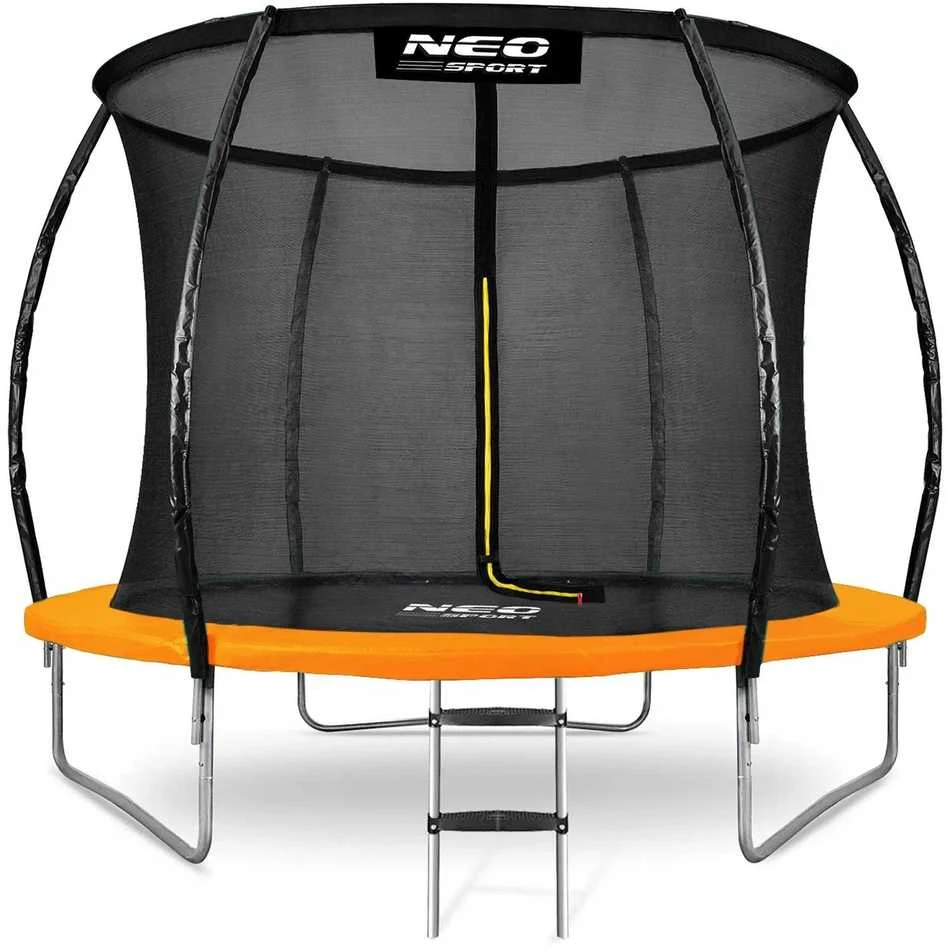 8 pėdų / 252 cm profiliuotas sodo batutas su vidiniu tinklu „Neo-Sport“