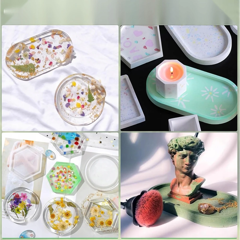 9 VIENŲ SILIKONINIŲ LIETŲ RINKINYS DĖKLŲ IR STOVĖLIŲ DIY DERVAI