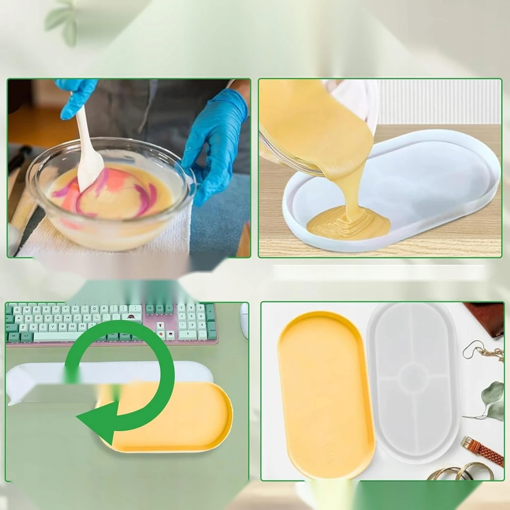 9 VIENŲ SILIKONINIŲ LIETŲ RINKINYS DĖKLŲ IR STOVĖLIŲ DIY DERVAI