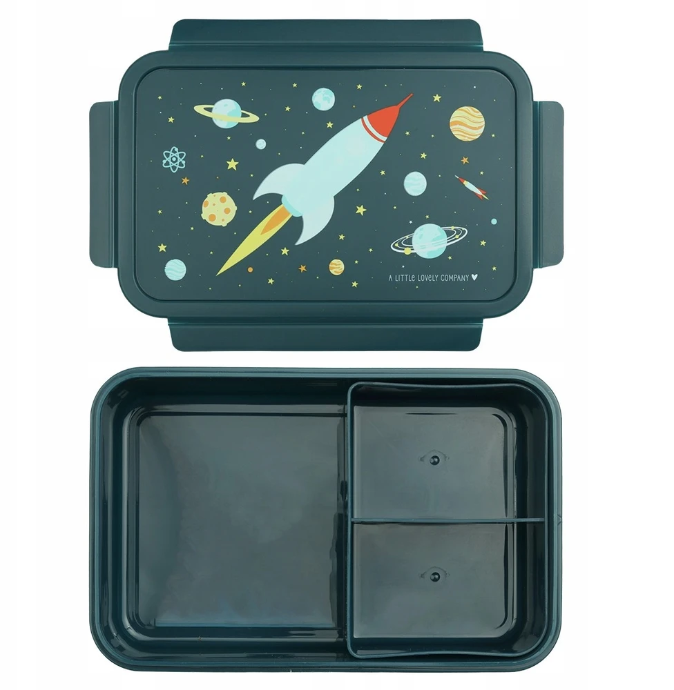 A Little Lovely Bento vaikiška priešpiečių dėžutė 'Kosmosas'