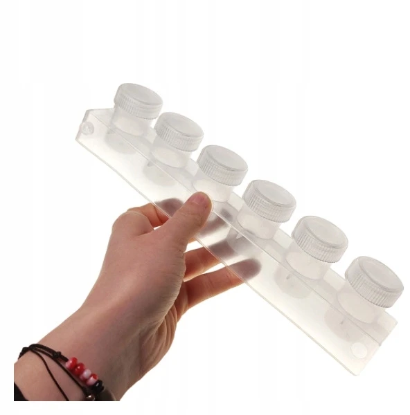 Oem ABC Indelis Dažų puodeliai Kalnų krištolas 6x20ml Rakinami plastikiniai indai