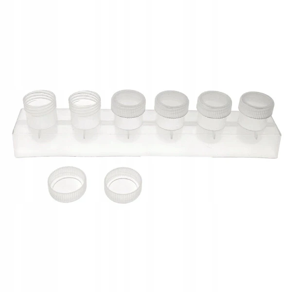 Oem ABC Indelis Dažų puodeliai Kalnų krištolas 6x20ml Rakinami plastikiniai indai