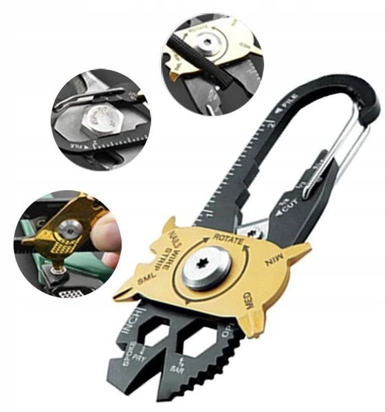 Oem Abc Rc Karabińczyk Pakabutis 20w1 Multi Tool - Narzędzie Wielofunkcyjne do Survivalu