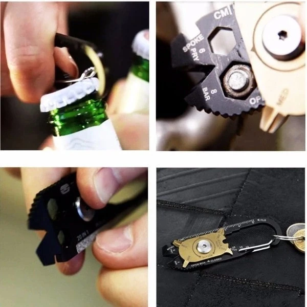 Oem Abc Rc Karabińczyk Pakabutis 20w1 Multi Tool - Narzędzie Wielofunkcyjne do Survivalu