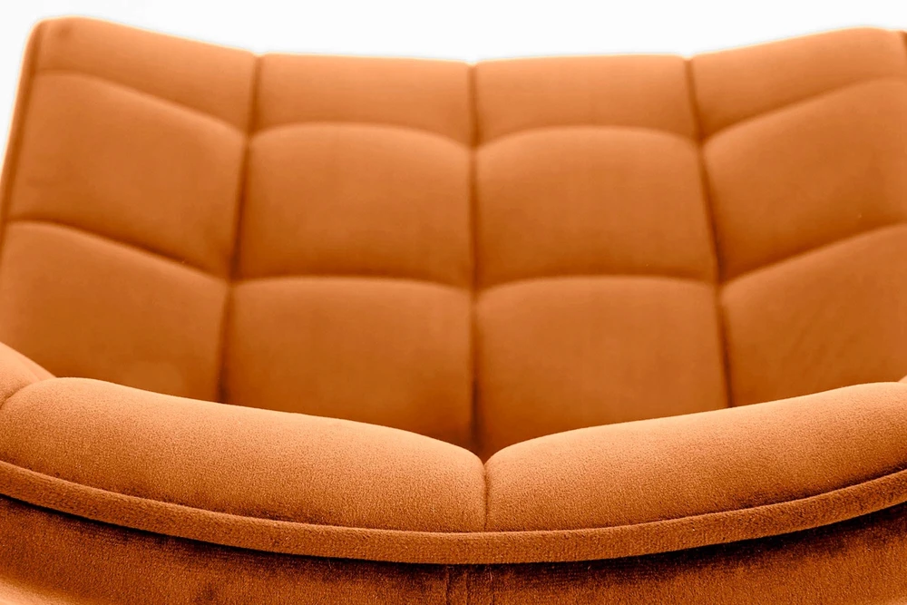 About Your Home LOVI dygsniuotas aksominis cinamono kėdė | Plieninės kojelės | Elegantiška forma