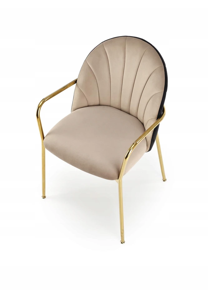 About Your Home ZAFIRO Glamour Chair rusvai gelsvas/Juodas Velvet/Gold – elegancija ir kontrastas
