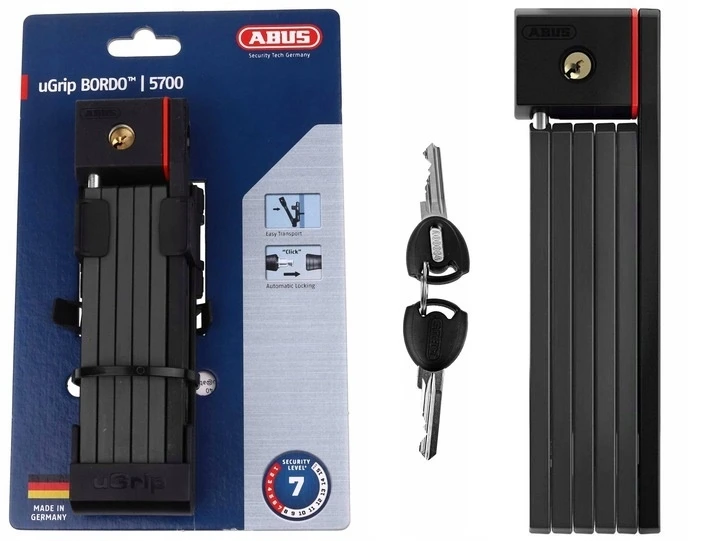 Abus Ugrip Bordo 5700/80 sulankstoma dviračio spyna