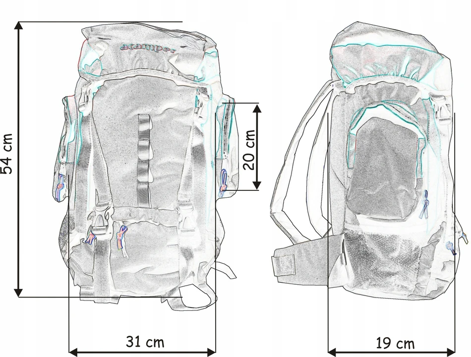 ACAMPER 35L TOURIST KUPRINĖ