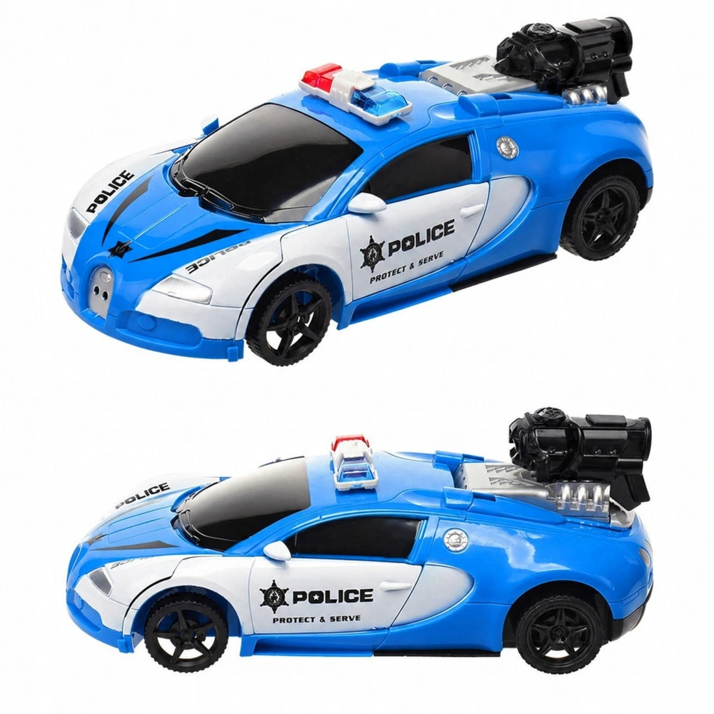ACR AUTOMOBILIŲ ROBOTO NUOTOLINIO PULTO VALDYMAS 2in1 POLICIJA RC POLICIJA AUTOMOBILIŲ DŪMŲ LED TRANSFORMACIJA
