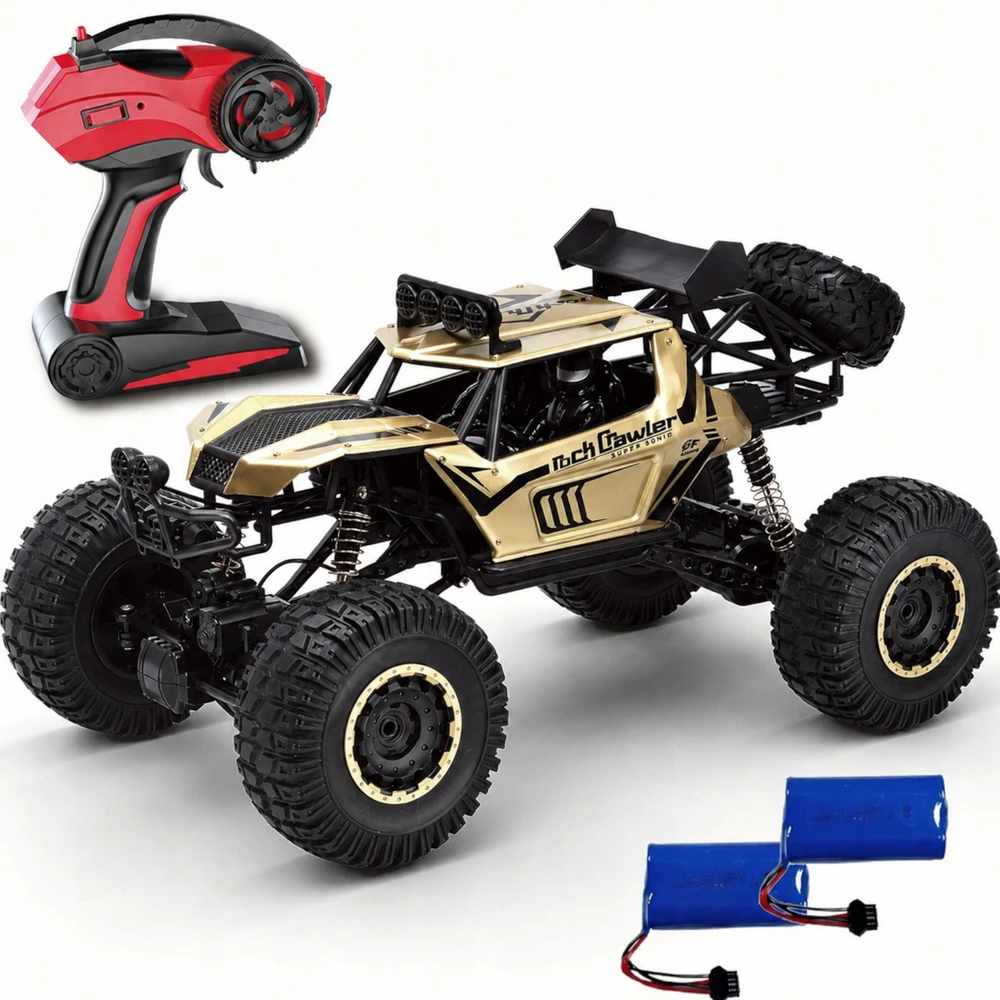 ACR BEKEELĖS NUOTOLINIO VALDYMO PULTAS AUTOMOBILIS 4x4 METAL AUTO GIANT RC 51cm LED 2 baterijos