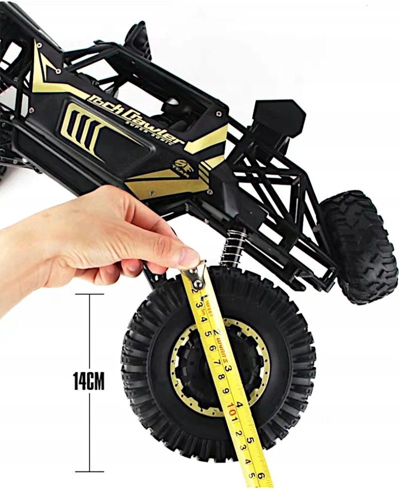 ACR BEKEELĖS NUOTOLINIO VALDYMO PULTAS AUTOMOBILIS 4x4 METAL AUTO GIANT RC 51cm LED 2 baterijos
