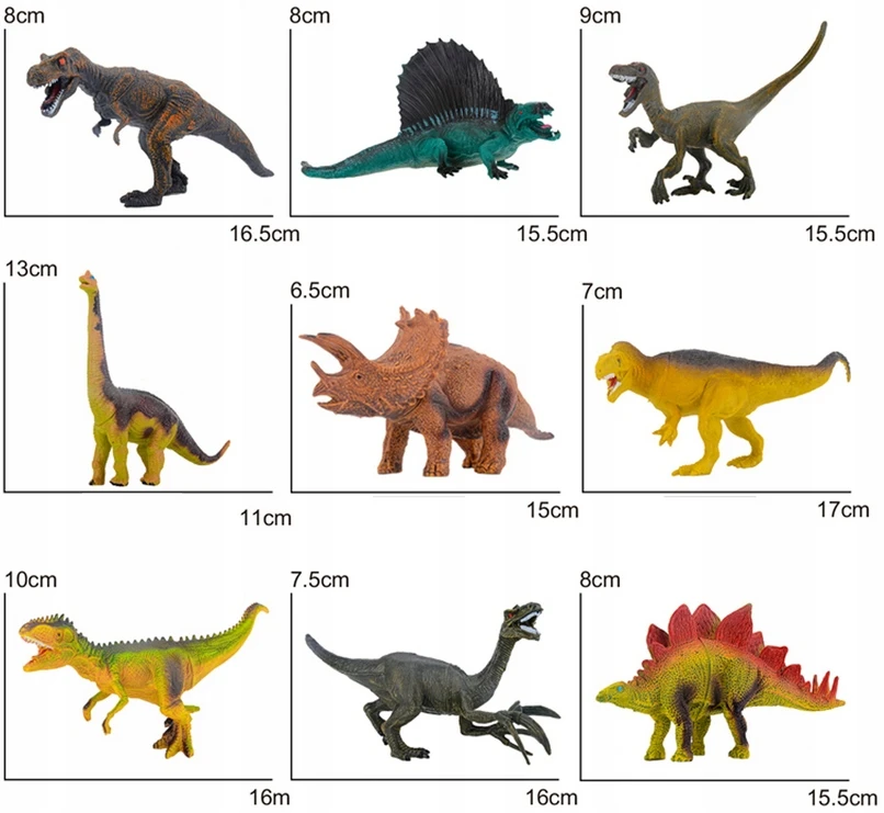 ACR DIDELIS DINOZAURŲ FIGURŲ RINKINYS + DINO PARKO T-REX MAT DINOZAURU DOVANA