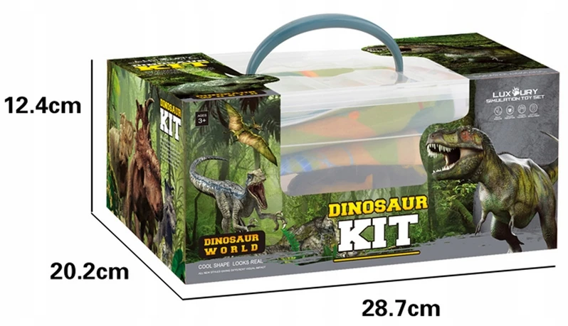 ACR DIDELIS DINOZAURŲ FIGURŲ RINKINYS + DINO PARKO T-REX MAT DINOZAURU DOVANA