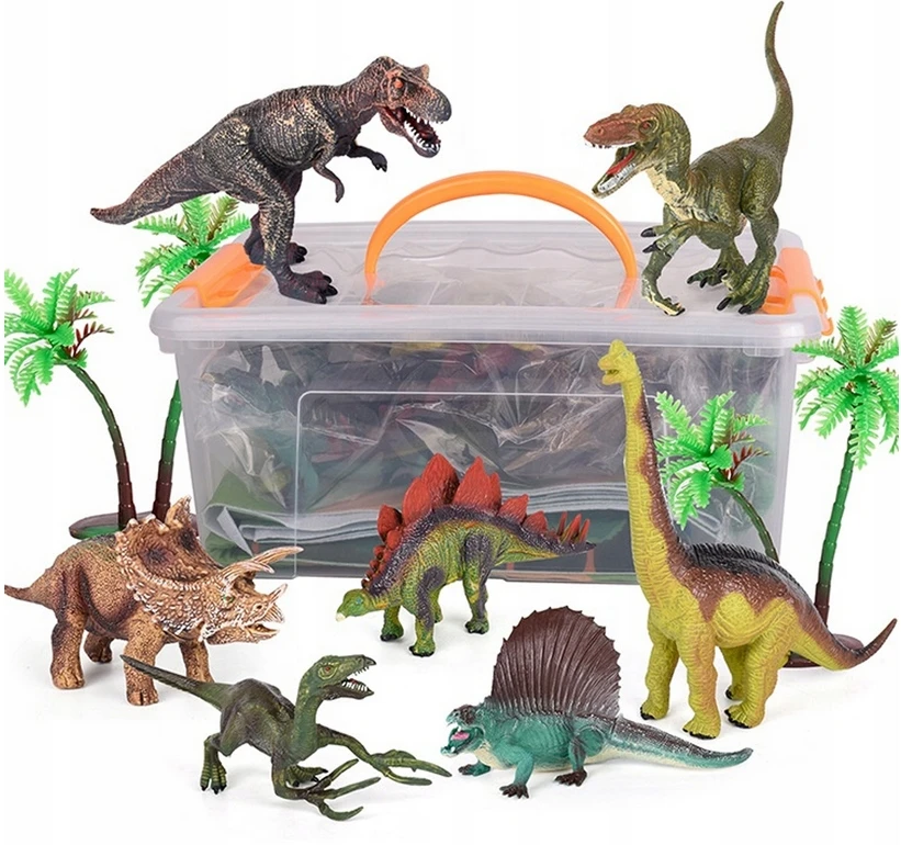 ACR DIDELIS DINOZAURŲ FIGURŲ RINKINYS + DINO PARKO T-REX MAT DINOZAURU DOVANA