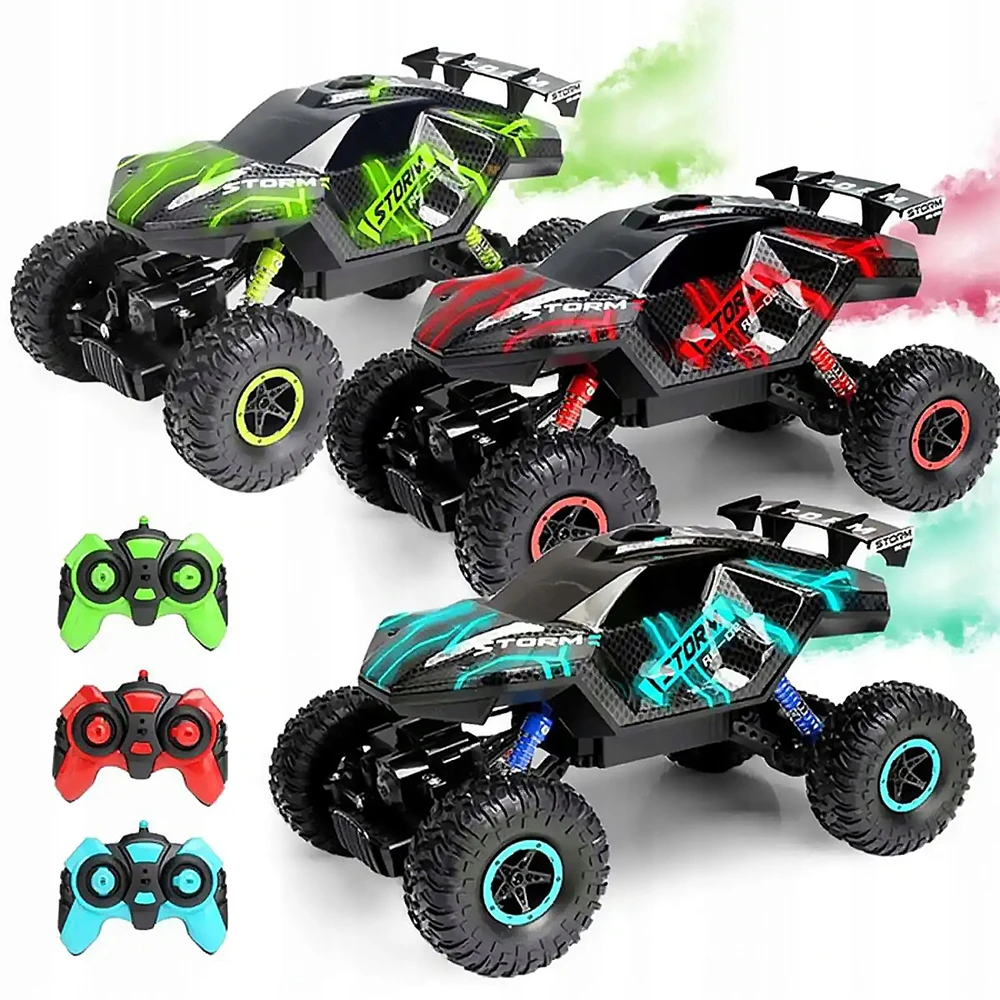 ACR DIDELIS RC AUTOMOBILIS BEKEELĖS RC AUTOMATINIS NUOTOLINIO VALDYMAS LED ŠVIESOS DŪMA