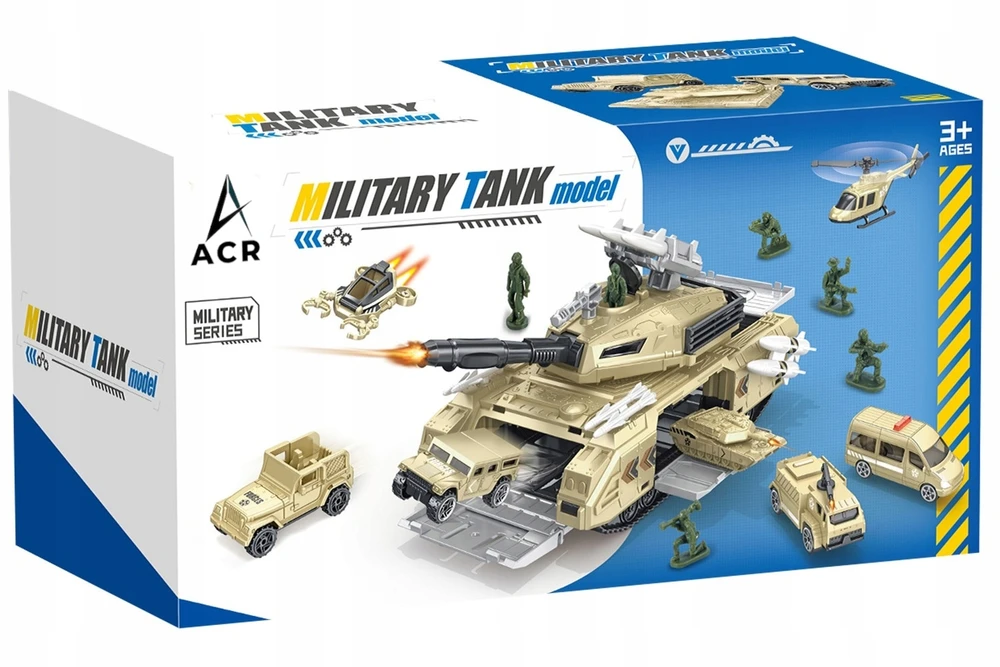 ACR DIDELIS TANKŲ RINKINYS KARINĖ BAZĖ 2IN1 TRANSPORTO PRIEMONĖS KAREIŲ RAKETU ARMIJAI