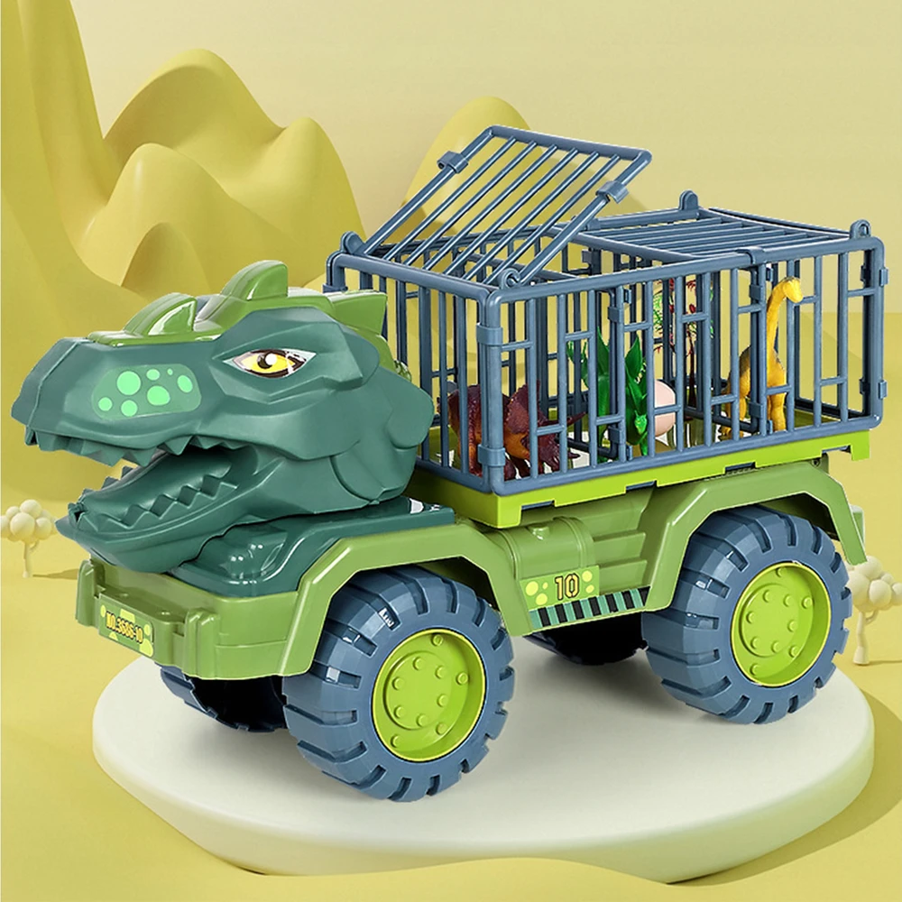 ACR DINOZAURŲ Sunkvežimis DIDELIS AUTOMOBILIS T-REX TIR 15x DINOZAURS DINO TRANSPORTER