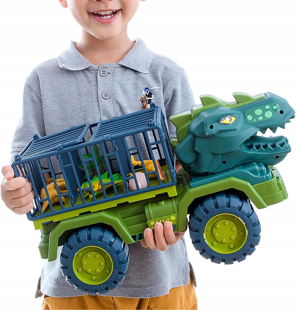 ACR DINOZAURŲ Sunkvežimis DIDELIS AUTOMOBILIS T-REX TIR 15x DINOZAURS DINO TRANSPORTER