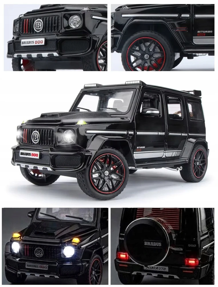 ACR MERCEDES G KLASĖS BRABUS G800 METAL AUTOMOBILIŲ MODELIS 1:24 ŠVIESUS GARSO