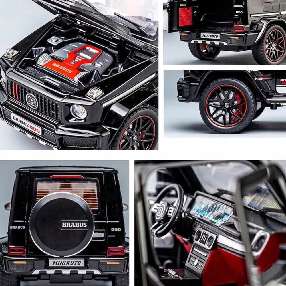 ACR MERCEDES G KLASĖS BRABUS G800 METAL AUTOMOBILIŲ MODELIS 1:24 ŠVIESUS GARSO