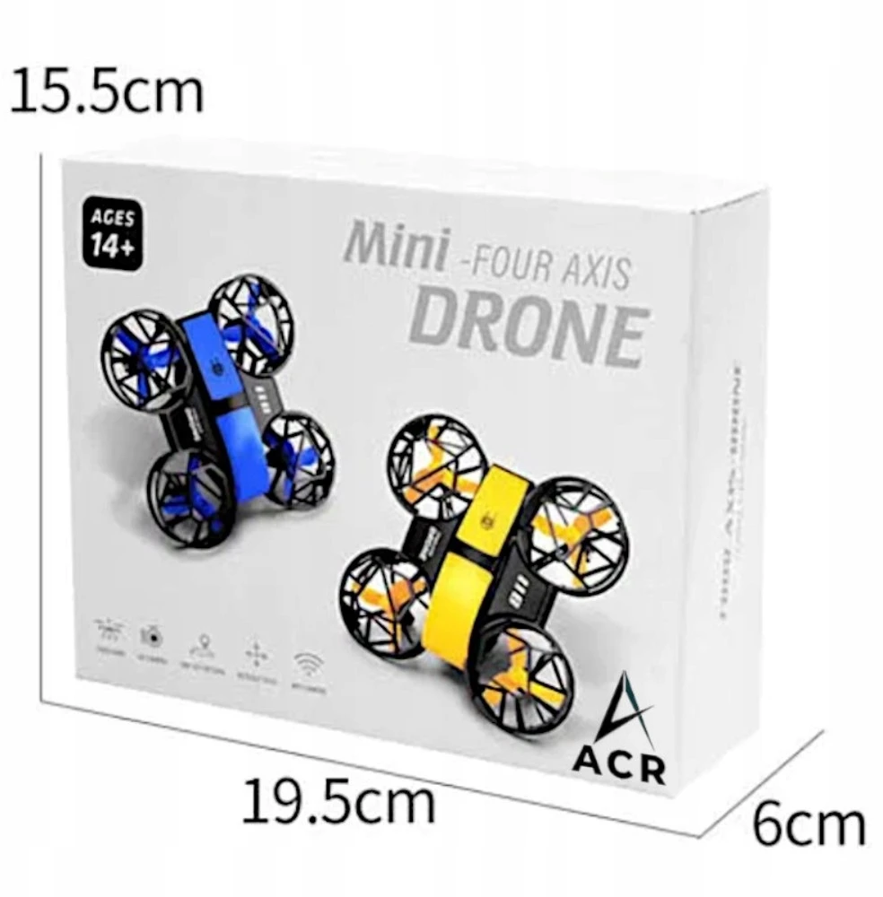 ACR MNI NUOTOLINIO PULTO VALDOMA Dronas HD KAMEROS QUADROCOPTER RC MODELIO TIESIOGINĖ VAIZDA