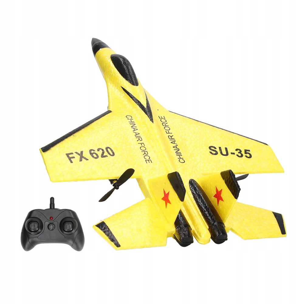ACR NUOTOLINIO KONTROLĖS LĖKTUVO SKRADOMOJO RC NAIKINKO MODELIO SU-35 LED REMOTE 2 baterijos