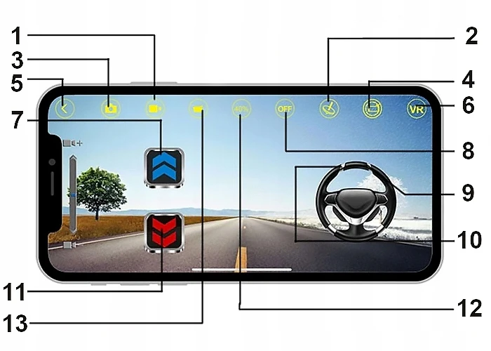 ACR RC AUTOMOBILIS SU KAMEROS WIFI RC AUTO METALINIU BEKELĖS Akumuliatoriumi