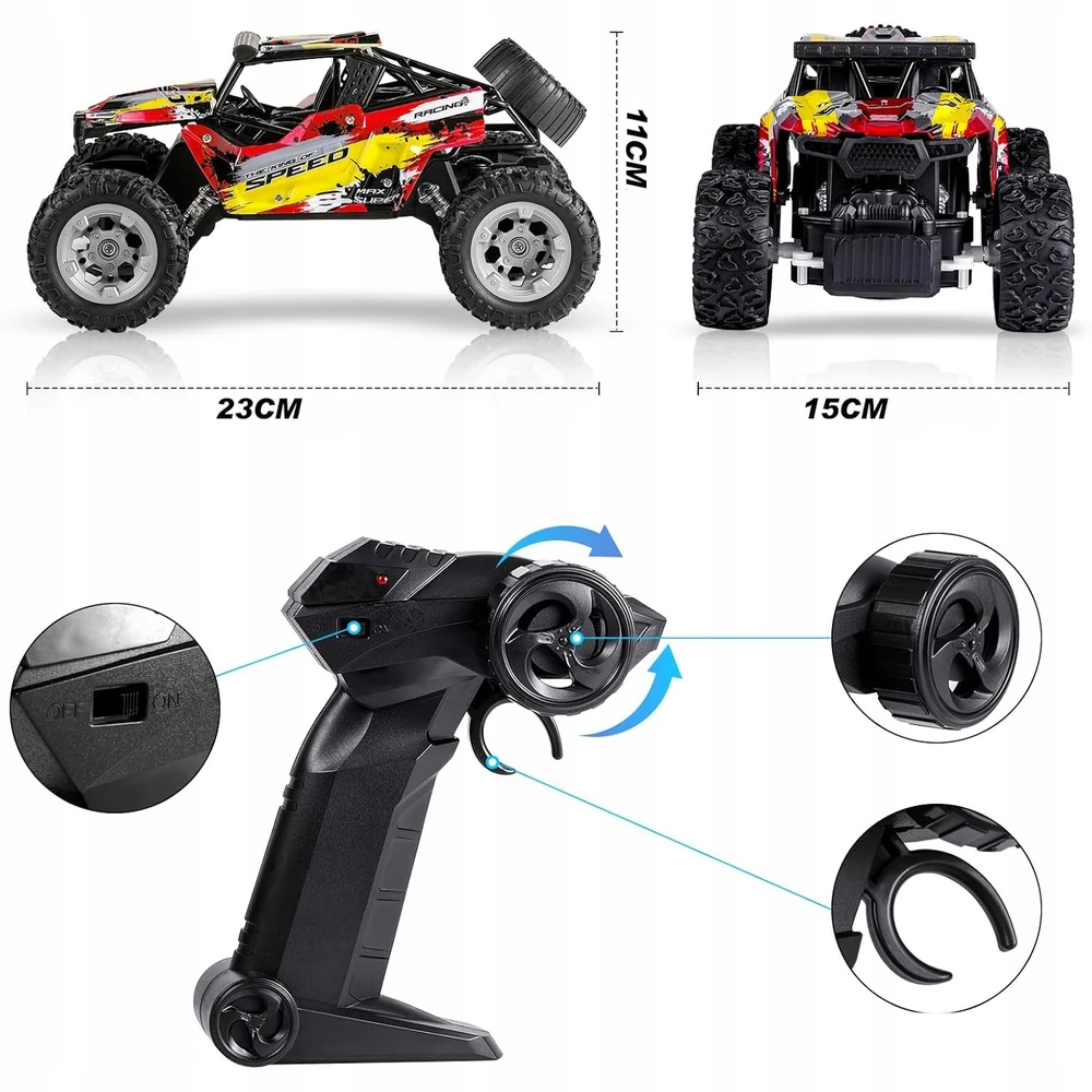 ACR RC AUTOMOBILIŲ VIREKELIŲ AUTOMOBILIŲ RC NUOTOLINIO PULTO PULTAS LED ŽAISLŲ DOVANA 1:16