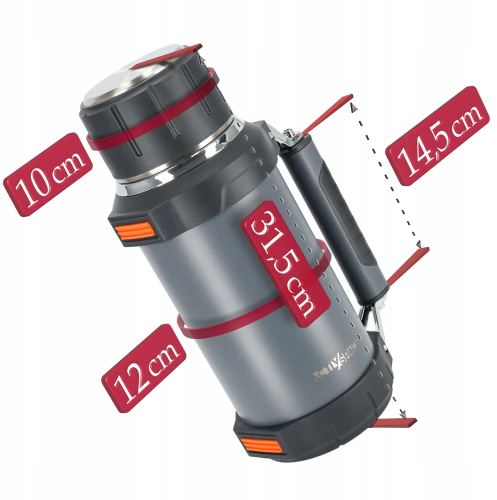 Activ/Space DIDELIS TURISTINIS VAKUUMINIS TERMOSAS 2L KAVAI IR ARBATA 30-54H PREMIUM PLIENAS