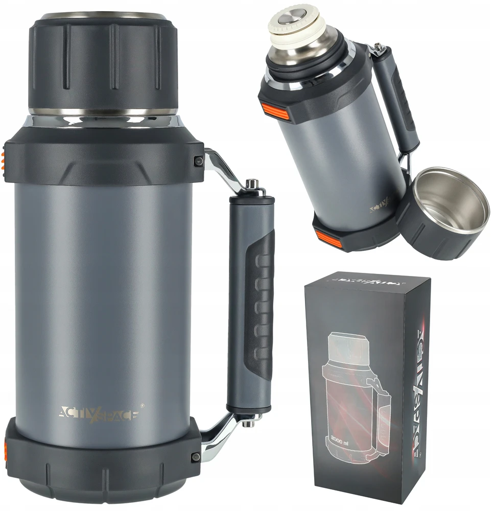 Activ/Space DIDELIS TURISTINIS VAKUUMINIS TERMOSAS 2L KAVAI IR ARBATA 30-54H PREMIUM PLIENAS