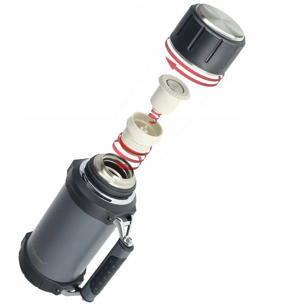 Activ/Space DIDELIS TURISTINIS VAKUUMINIS TERMOSAS 2L KAVAI IR ARBATA 30-54H PREMIUM PLIENAS