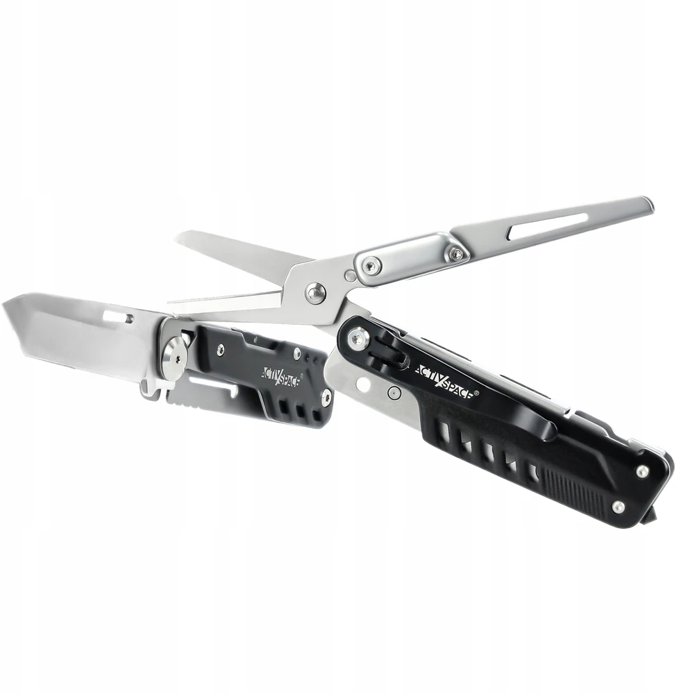 Activ/Space SURVIVAL MULTITOOL DAUGIAFUNKCINIS ĮRANKIS 6IN1 RINKINYS DIDELIS PEILIS + ŽIRKLĖS