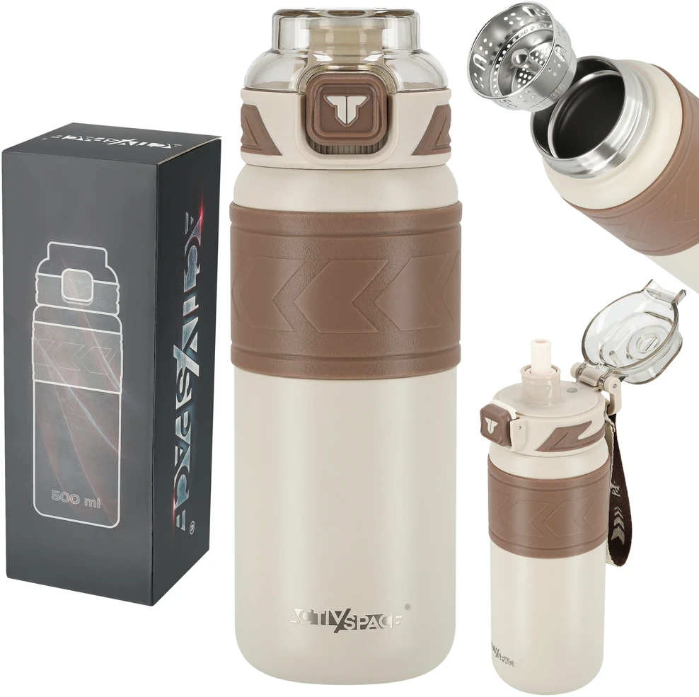 Activ/Space TERMINIS PUODULIS VAKUUMINIS TERMOSAS su snapeliu KAVAI IR ARBATAI, NEREIKIA 500ml
