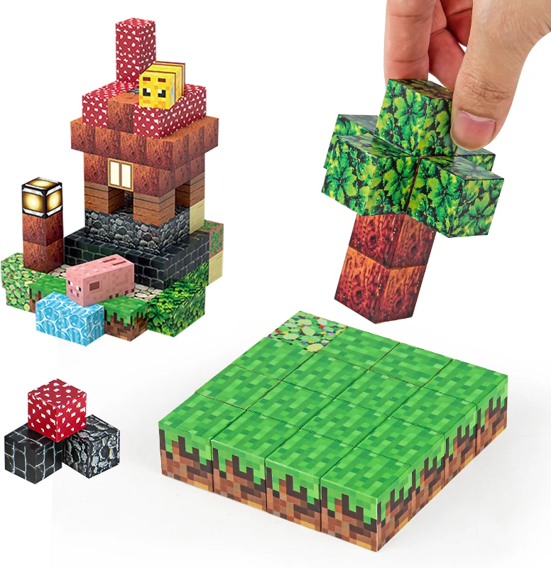 Active Hobby Magnetinės plytos PIXELS Cubes Statybinės plytos 100 vnt.
