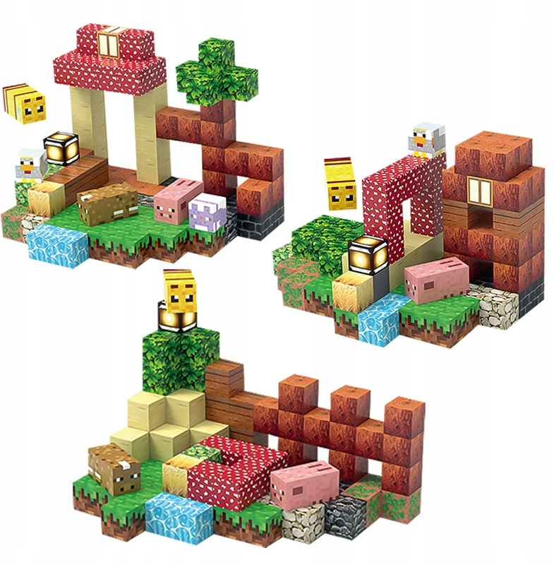 Active Hobby Magnetinės plytos PIXELS Cubes Statybinės plytos 100 vnt.