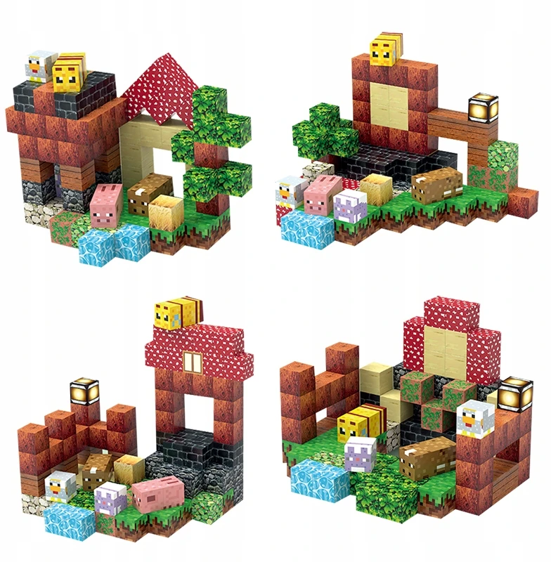 Active Hobby Magnetinės plytos PIXELS Cubes Statybinės plytos 100 vnt.
