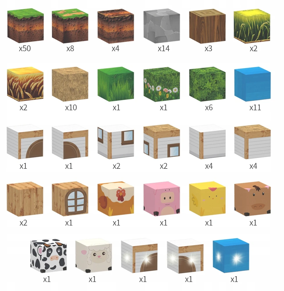 Active Hobby Magnetinės plytos Švytintys kubeliai PIXELS Statybinės plytos 138 vnt