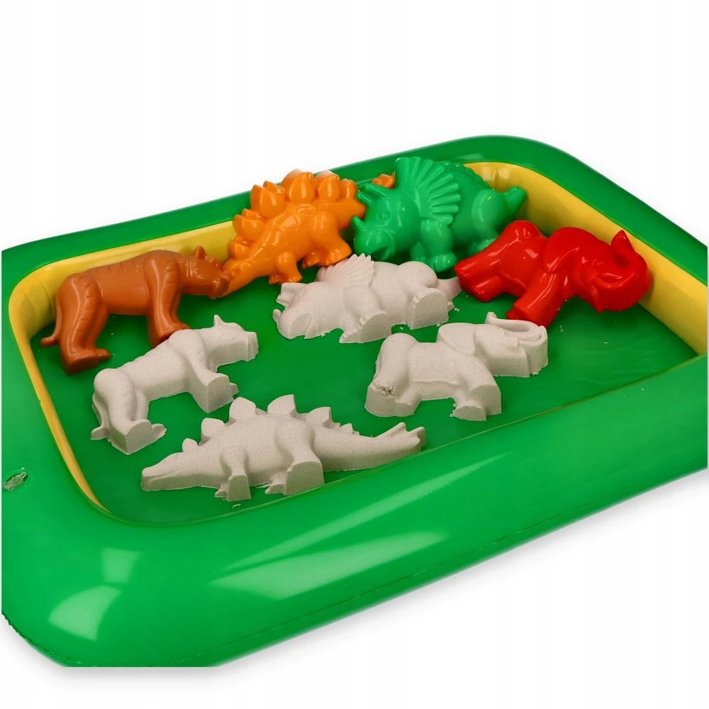 Adam Toys Kinetinis smėlis 2kg Vaikams 3+ Natūralaus smėlio molio Dinozaurų formelės