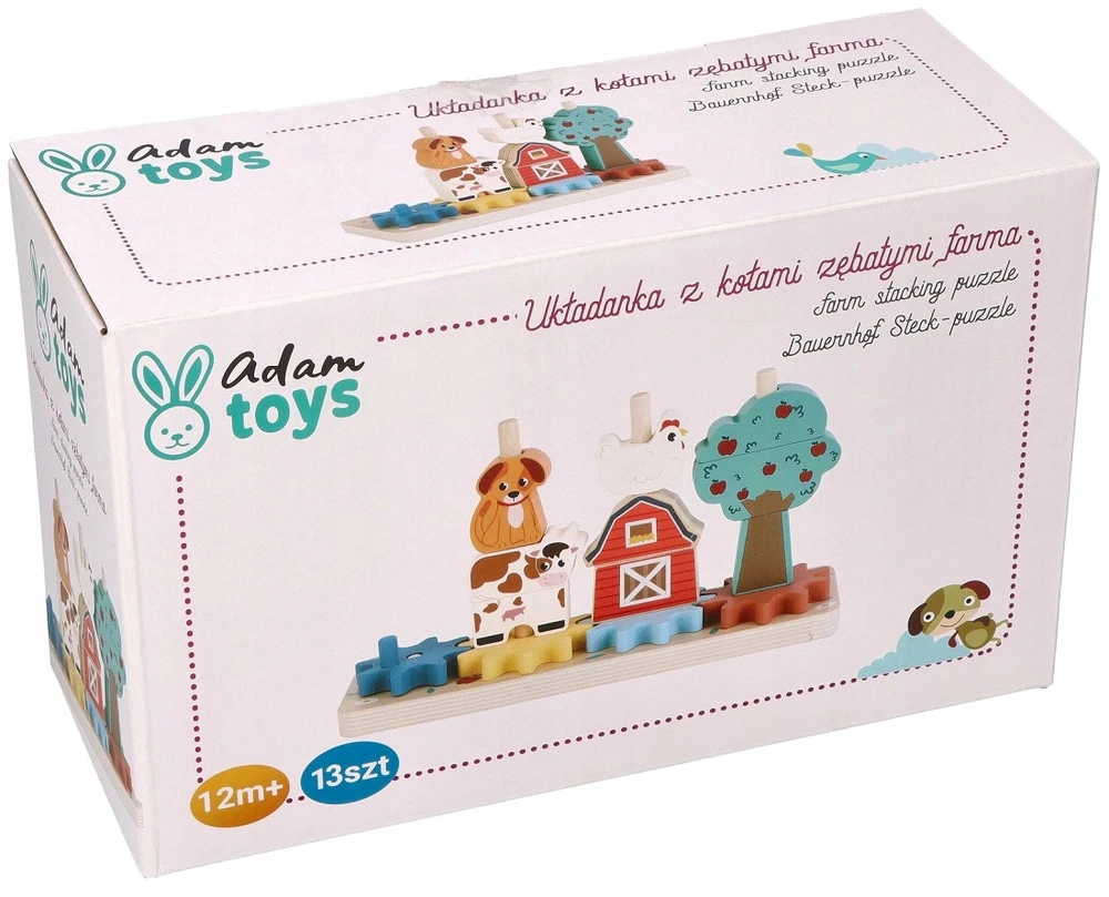 Adam Toys Medinis žaislas su krumpliaračiais "linksma ferma" 12m+
