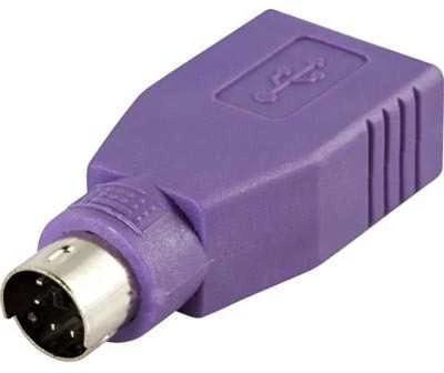 Adapteris DELTACO PS/2 male į USB female pelei ir klaviatūrai / USB-81