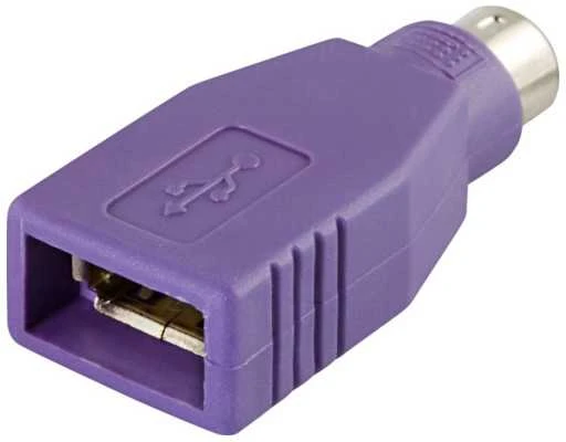 Deltaco PS/2 į USB adapteris, violetinis