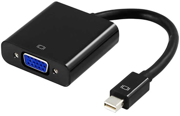 Adapteris DELTACO VGA - miniDisplayPort, 1080p 60Hz, 0.2m, juodas / DP-VGA3-K / 00110026