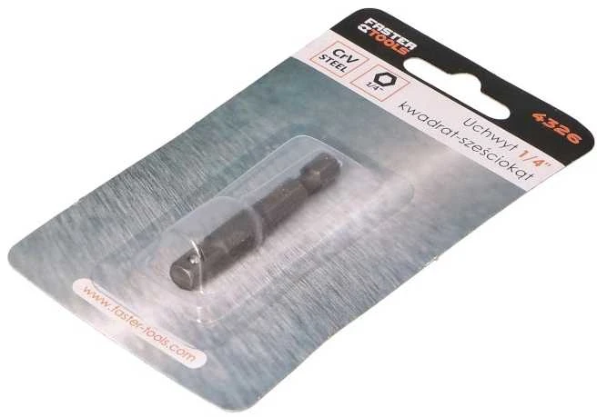 Adapteris iš 1/4" į galvutes 1/4", 50mm CrV Faster Tools |