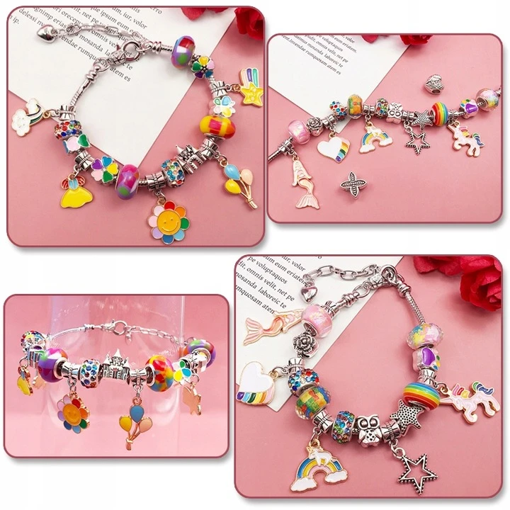 Adar Didelis rinkinys apyrankėms ir karoliukams kurti su dėžute