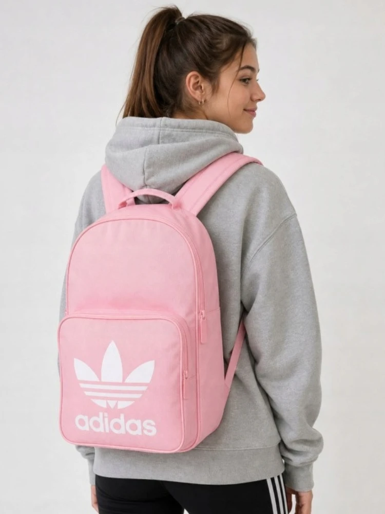 Adidas mergaičių kuprinė 2in1 su maišeliu, rožinė