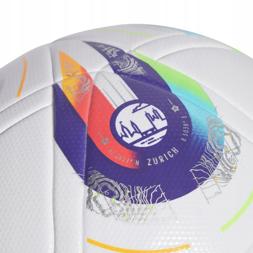 Adidas moterų EURO 2025 League futbolo kamuolys dydis 5 - Balta