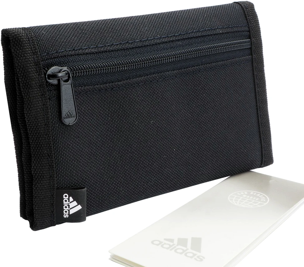 ADIDAS Portfel Juodas SPORTOWY Męski MŁODZIEŻOWY Damski SUWAK na MONETY