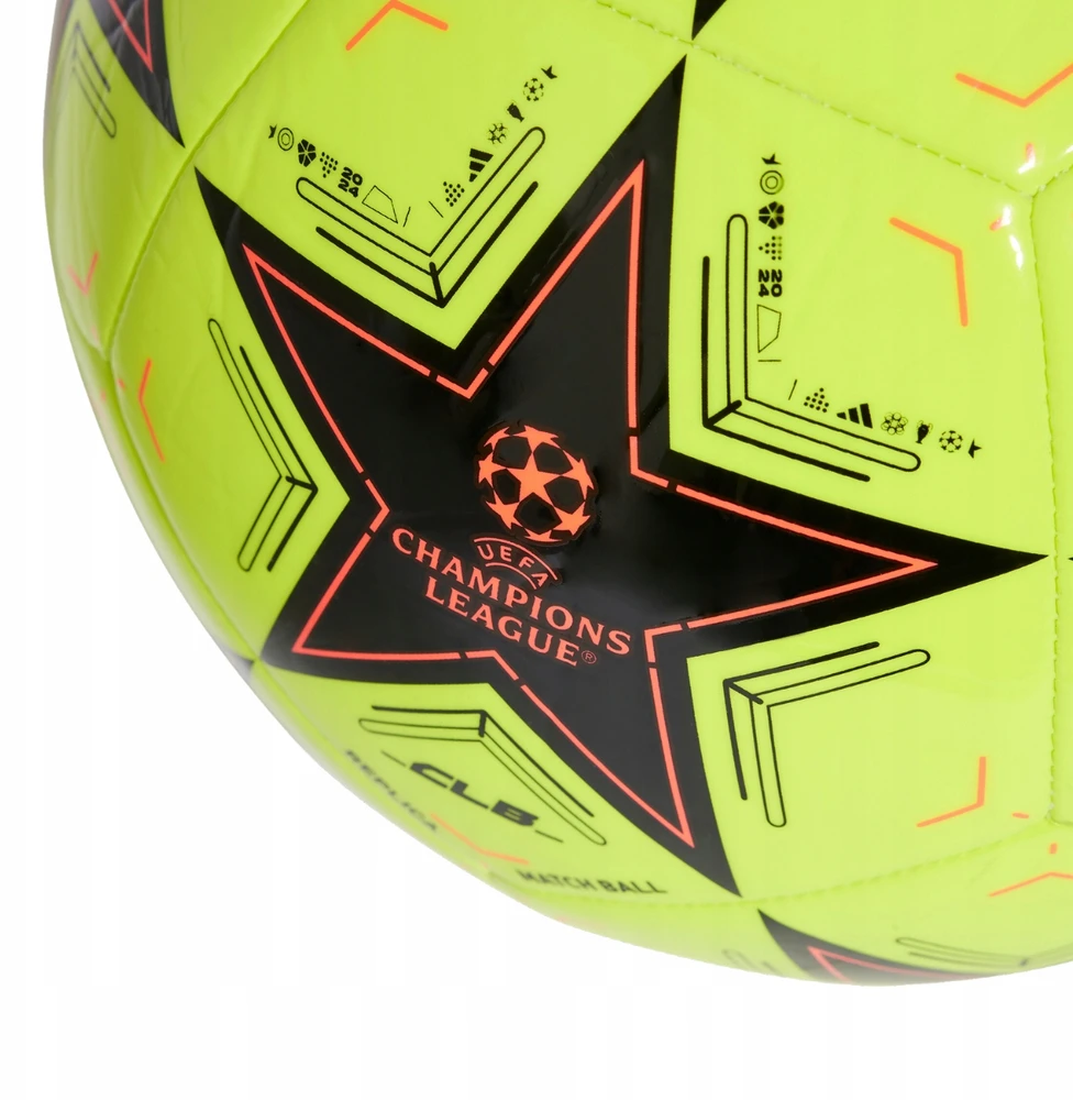 Adidas UCL Club 24/25 futbolo kamuolys dydis 4 - Geltona