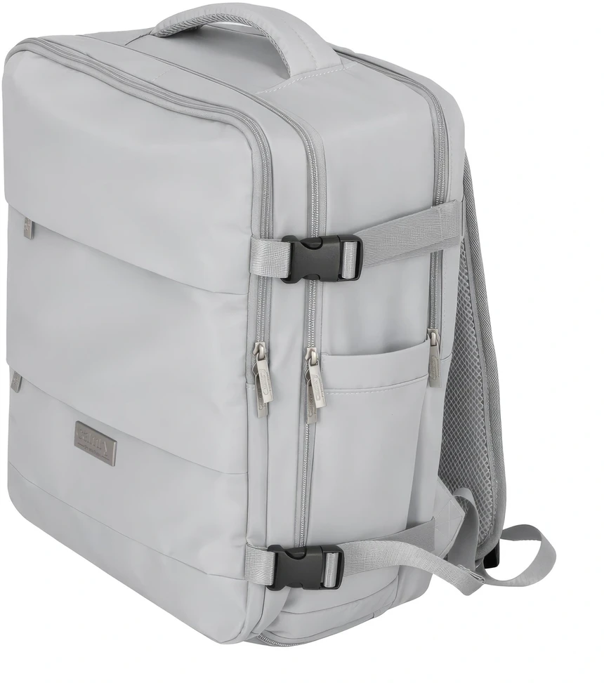 Adler Kelioninė kuprinė salone 40x20x30 cm nešiojamasis kompiuteris 17" USB RFID vandeniui atsparus Camry CR 6880 vidutinio pilkumo