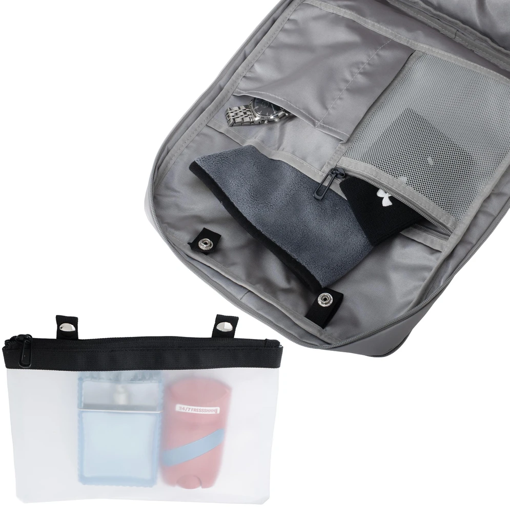 Adler Kelioninė kuprinė salone 40x20x30 cm nešiojamasis kompiuteris 17" USB RFID vandeniui atsparus Camry CR 6880 vidutinio pilkumo